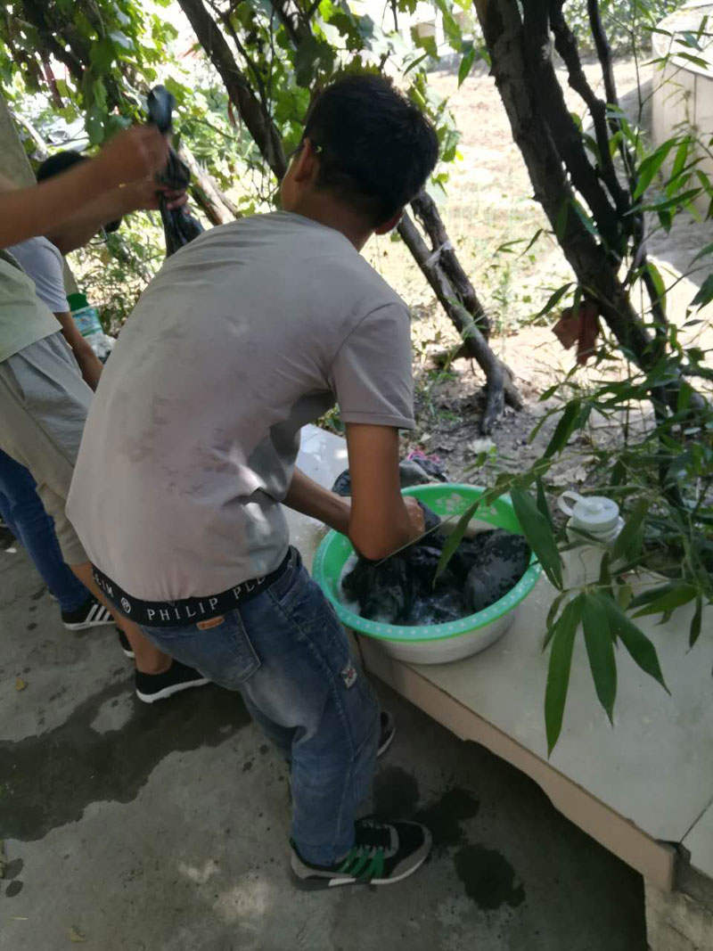 Ky开元集团老师教学生洗衣服